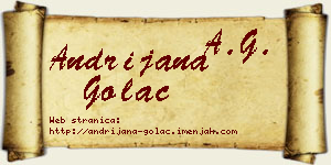 Andrijana Golac vizit kartica